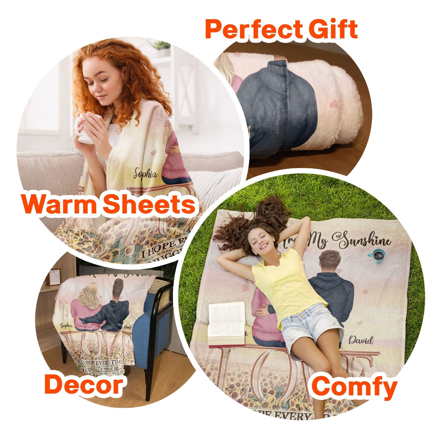 Personalized 'You Are My Sunshine' Blanket for Couples - Anniversary Gift