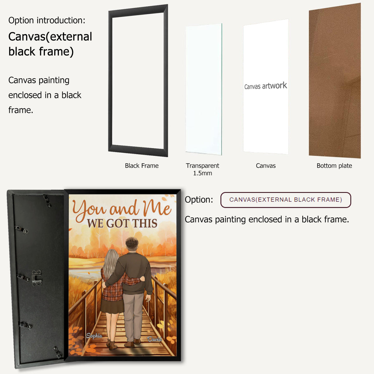 Custom Couple "You & Me We Got This" Canvas - Heartfelt Personalized Wall Art