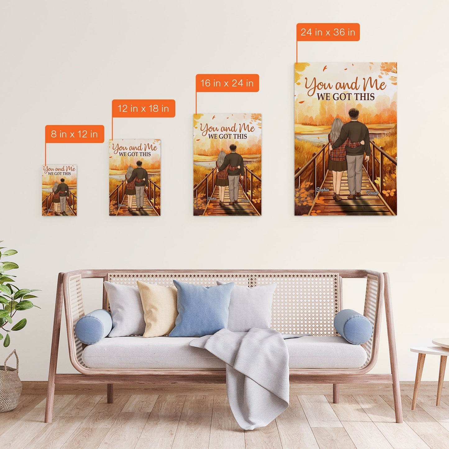 Custom Couple "You & Me We Got This" Canvas - Heartfelt Personalized Wall Art