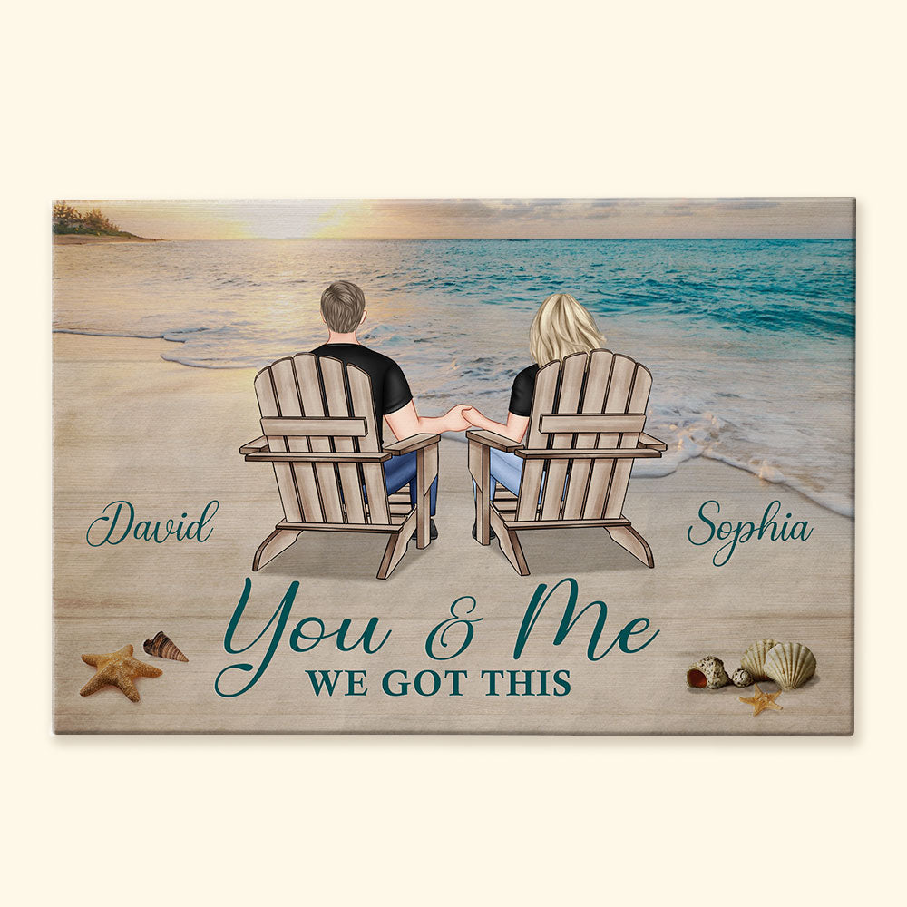 Heartfelt Personalized "You & Me We Got This" Canvas for Couples - Anniversary Gift
