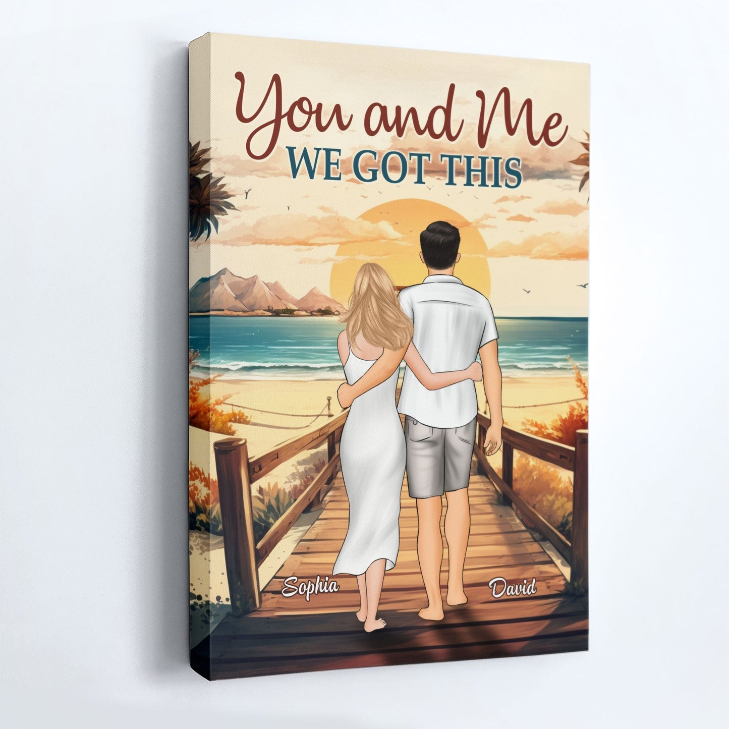 Personalized "You & Me We Got This" Canvas for Couples | Custom Wall Art Gift