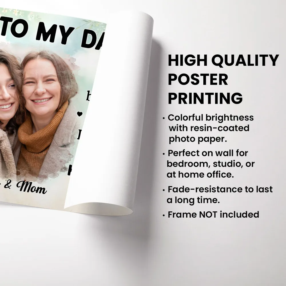 Personalized Photo Canvas for Daughter: "Watching You Be a Mom" Gift