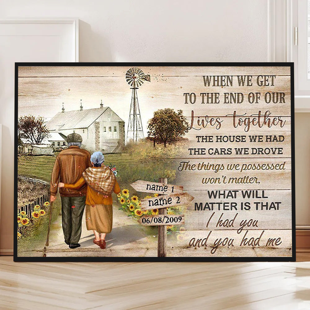 Custom 'I Had You and You Had Me' Canvas for Couples - Timeless Love Keepsake