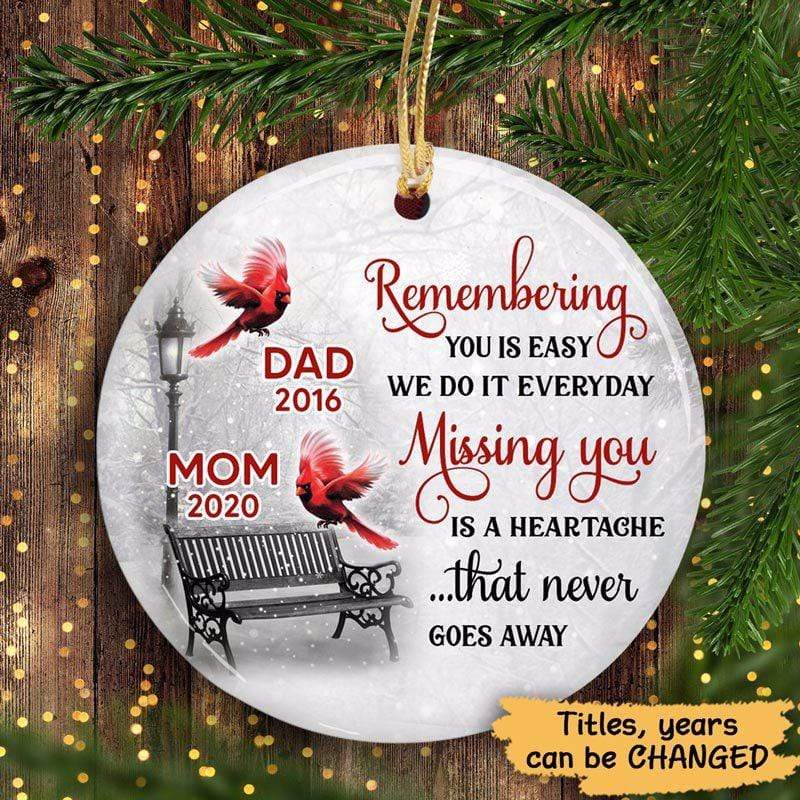Memorial Ceramic Ornament - Cherish Loved Ones with Personalized Remembrance
