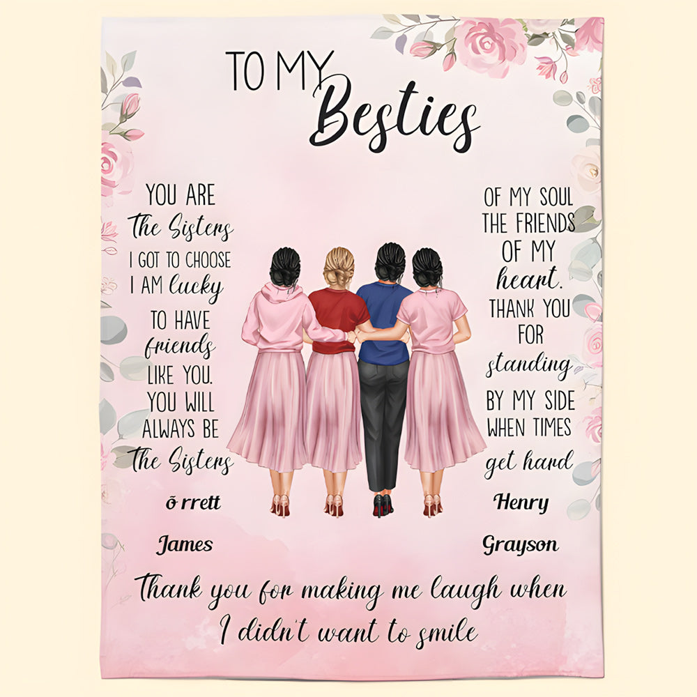 Custom Bestie Blanket: 'You Are The Sister I Got To Choose' Gift