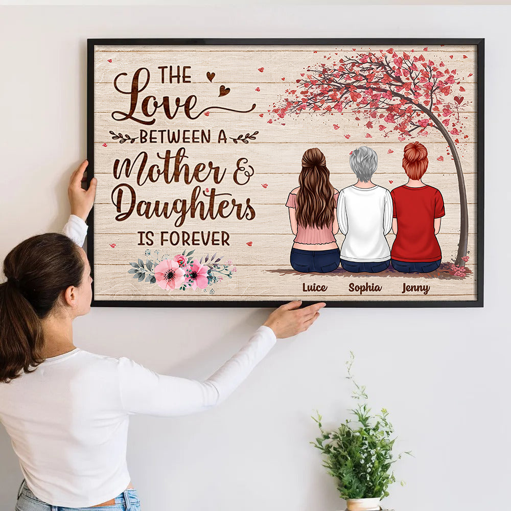 Custom Personalized 'Love Is Forever' Canvas Print for Mom & Kids