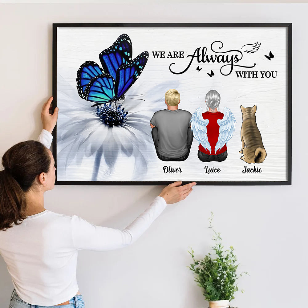 Personalized "I Am Always With You" Memorial For Loved One Canvas for Loved Ones - Custom Art