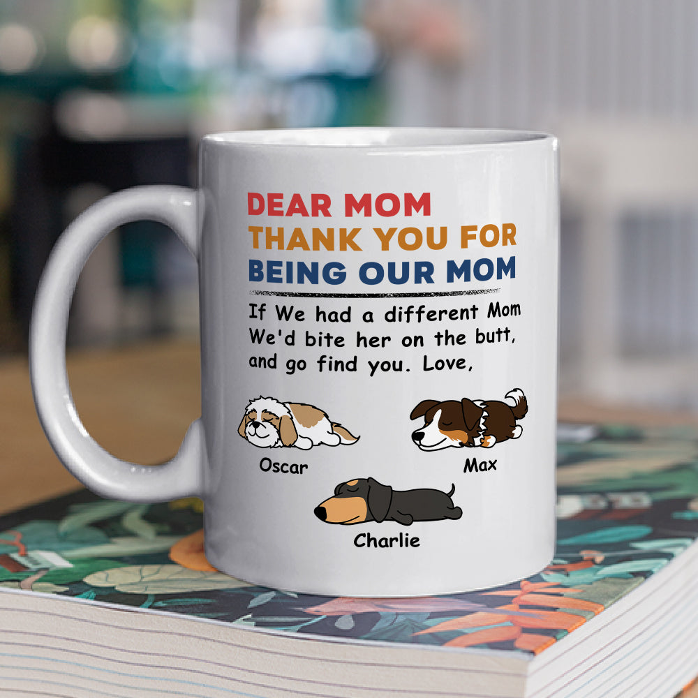 Custom Dog Dad/ Mom Mug: 'Bite The Butt' Funny Gift from Dog