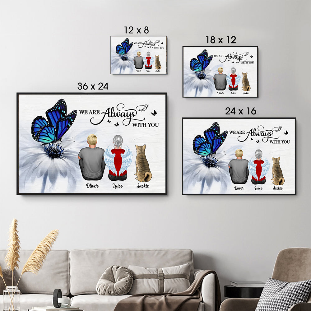 Personalized "I Am Always With You" Memorial For Loved One Canvas for Loved Ones - Custom Art