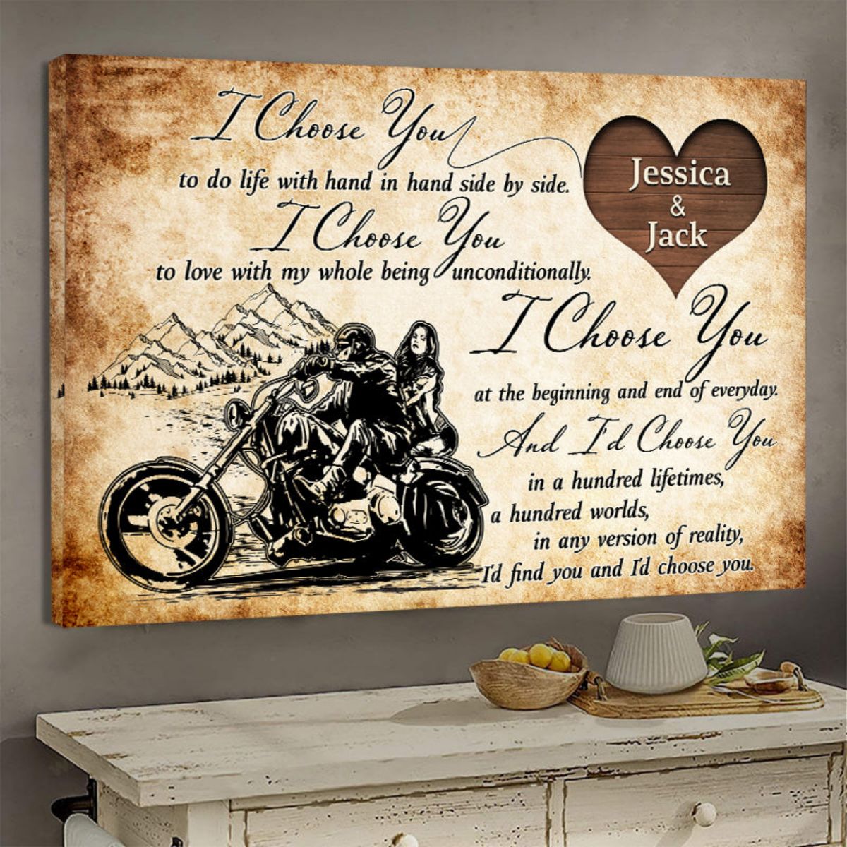 I Choose You in a Hundred Lifetimes” - Personalized Canvas / Poster