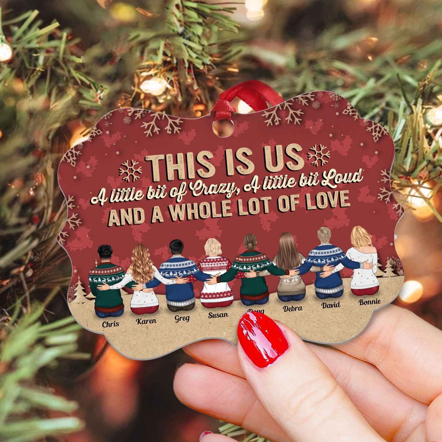 Personalized 'This Is Us' Family Christmas Ornament - Wooden & Aluminum Keepsake