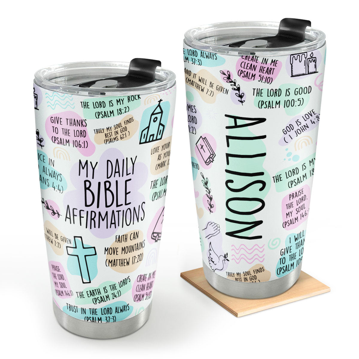 My Daily Bible Affirmations - Custom Stainless Steel Tumbler