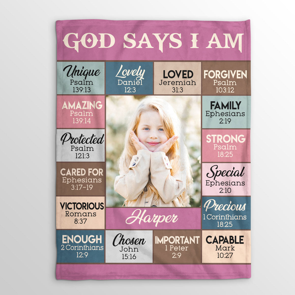 God Says I Am Blanket – A Personalized Celebration of Faith