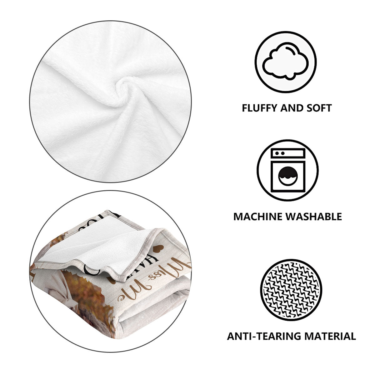 When You Miss Me, Have No Fear: Personalized Blanket - A Whisper of Comfort