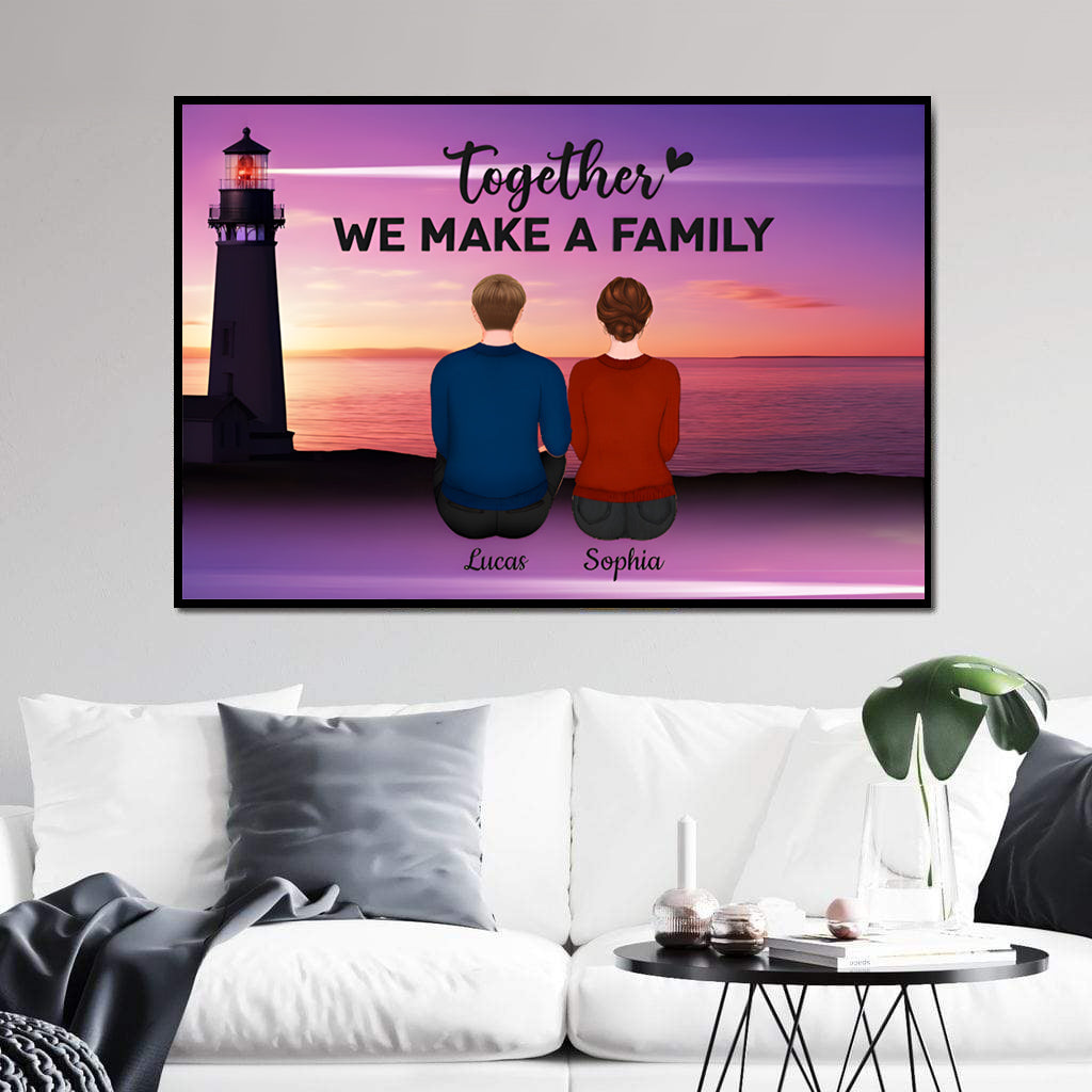 Heartfelt Personalized Family Canvas | "Together We Make A Family" Gift