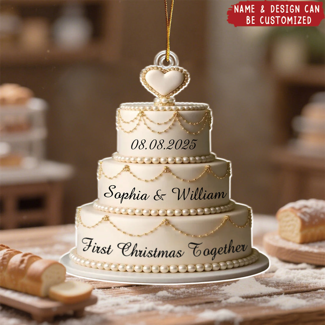 Our Love Story Freshly Baked - Personalized Acrylic Ornament