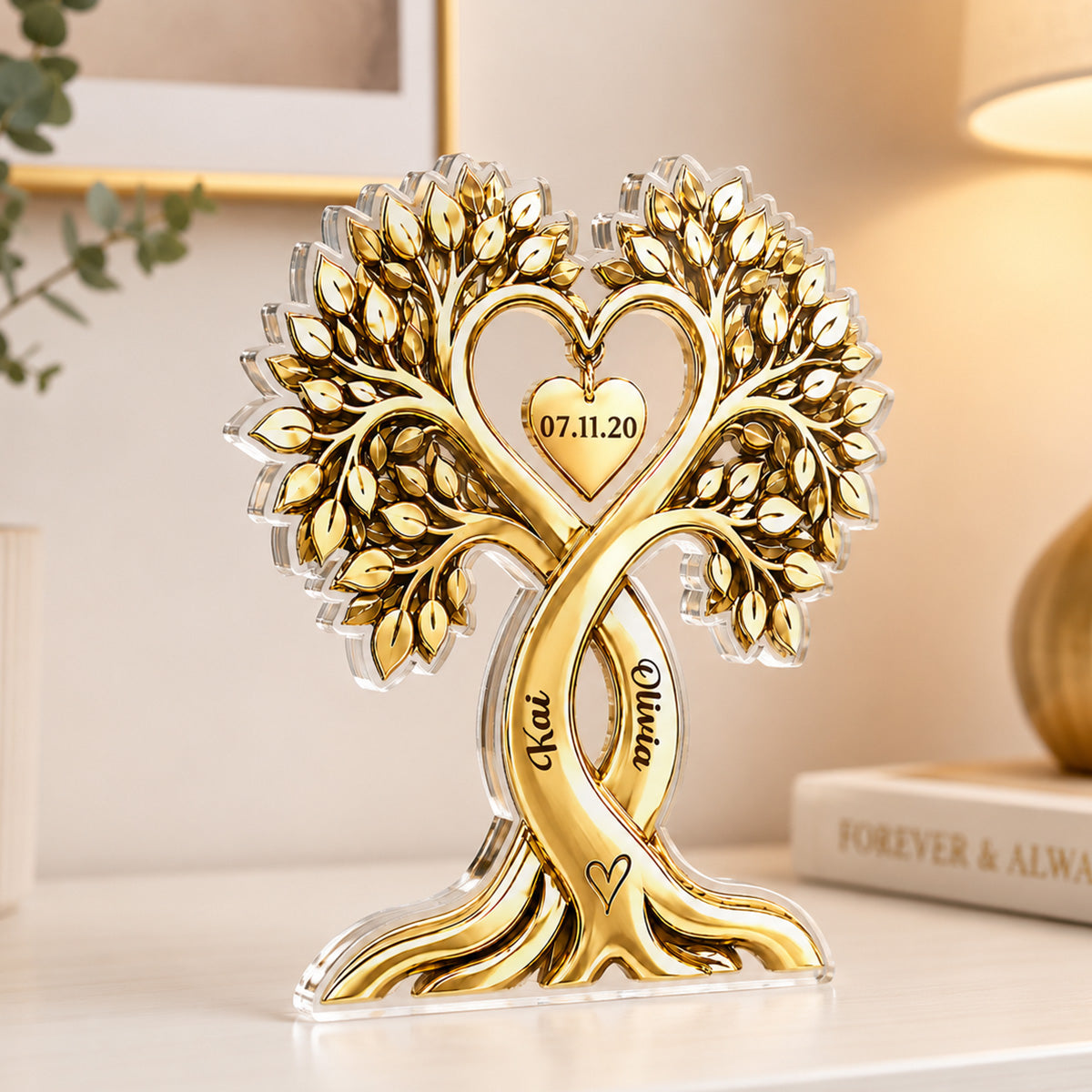 Plaque gift-ready design for Couples