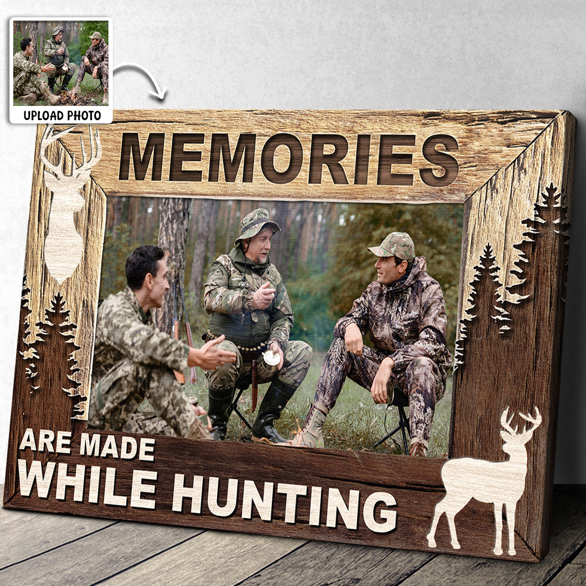Personalized Memories Are Made While Hunting Canvas / Poster - Custom Gift For Hunting Buddies