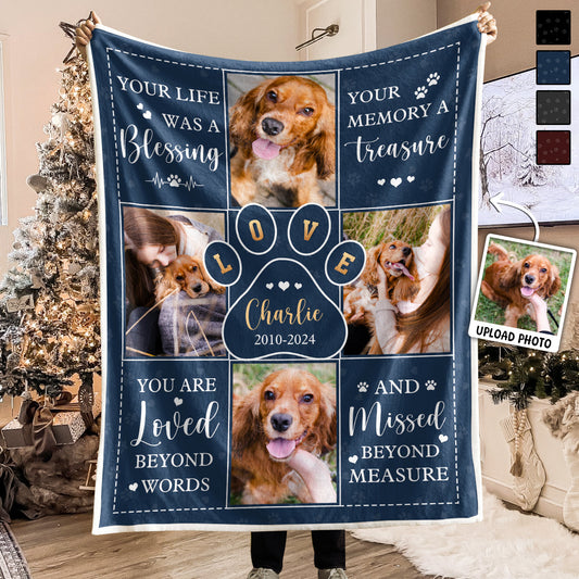Custom Photo Your Life Was A Blessing  - Personalized Photo Blanket