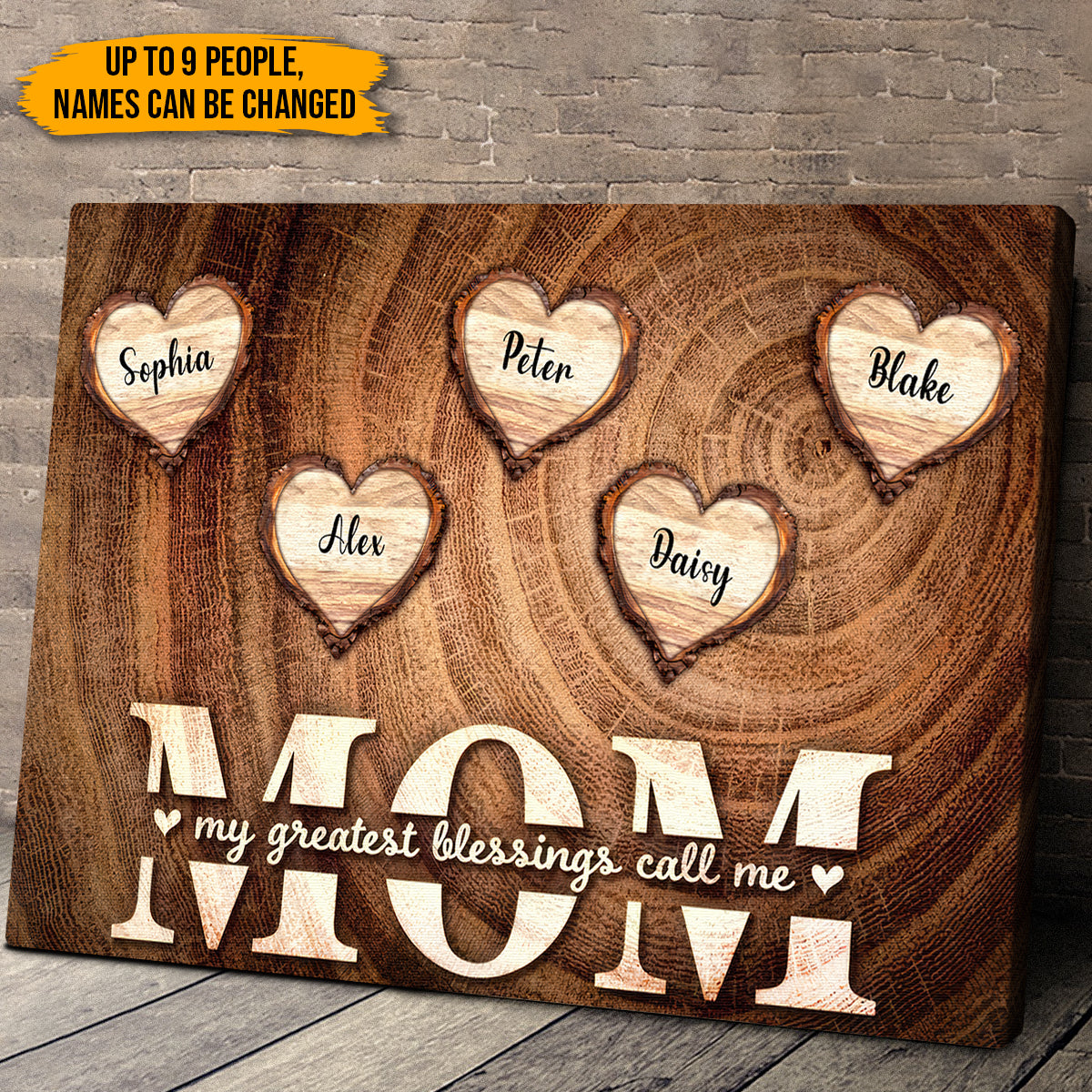 Personalized My Greatest Blessings Call Me Mom Canvas / Poster - Custom Mother’s Day Gift For Mom