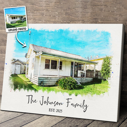 Personalized Customized Your Little Home Photo Canvas / Poster - Custom Gift For Family Members