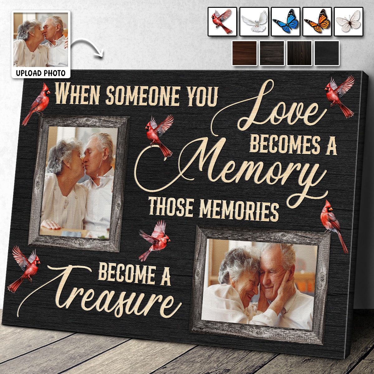 When Someone You Love Becomes A Memory - Personalized Customized Family Memorial Canvas / Poster