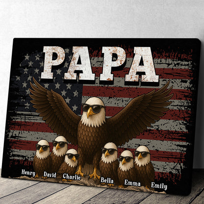 “The Eagle Gang” American Style Canvas / Poster - Personalized Father’s Day Gift