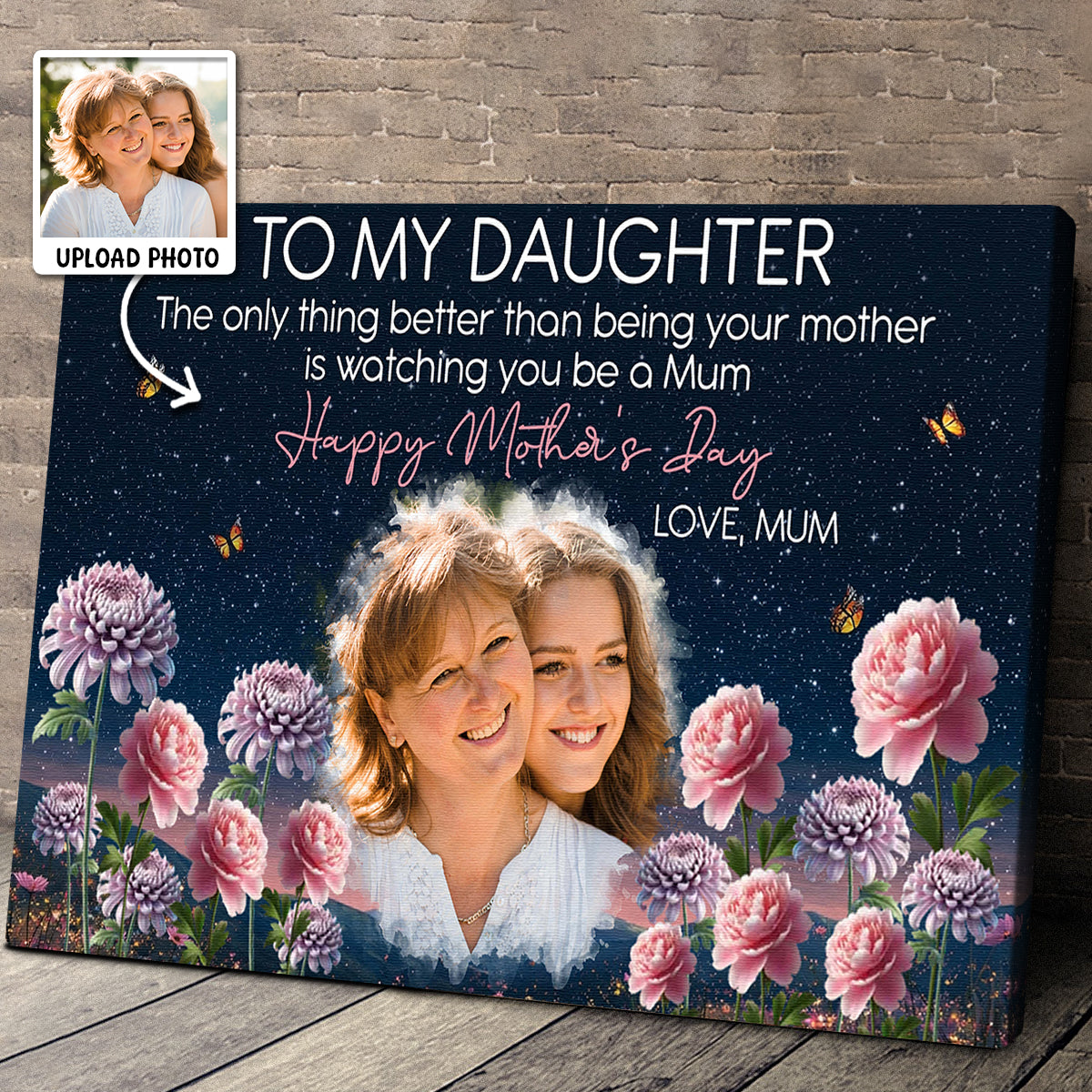 The Only Thing Better Than Being Your Mother - Personalized Custom Photo Canvas / Poster