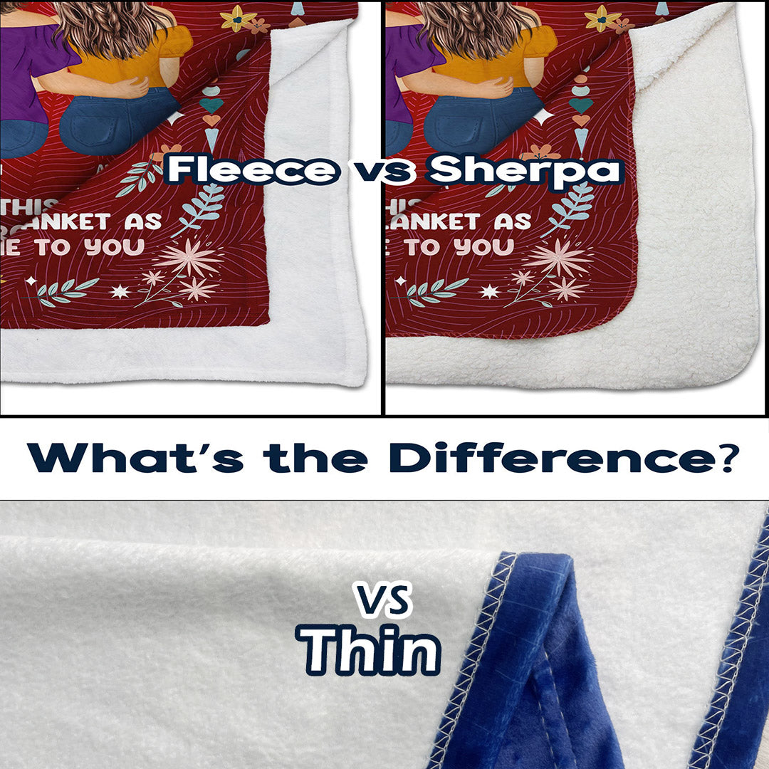 Custom Mother Daughter Blanket: 'A Hug From Me To You' Keepsake Gift