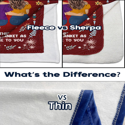 Custom Mother Daughter Blanket: 'A Hug From Me To You' Keepsake Gift