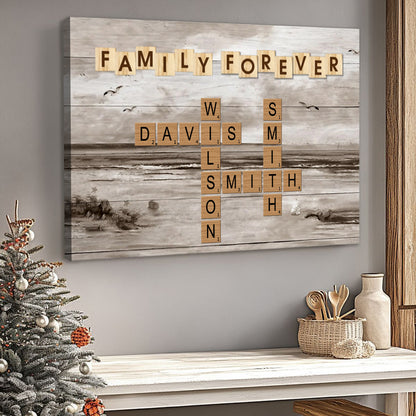 Heartfelt Personalized Family Canvas Gift - Custom Names Wall Art