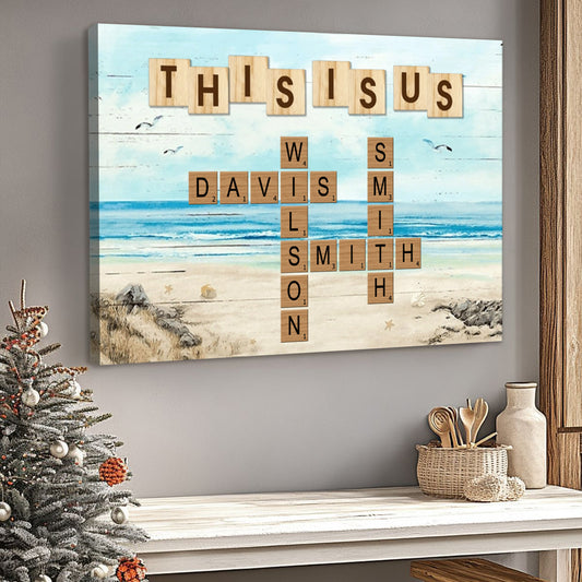 Heartfelt Personalized Family Canvas Gift - Custom Names Wall Art
