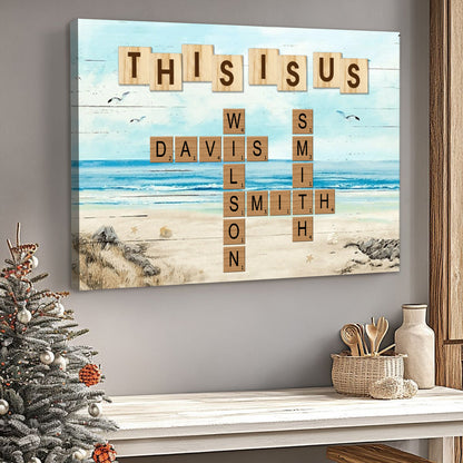 Heartfelt Personalized Family Canvas Gift - Custom Names Wall Art