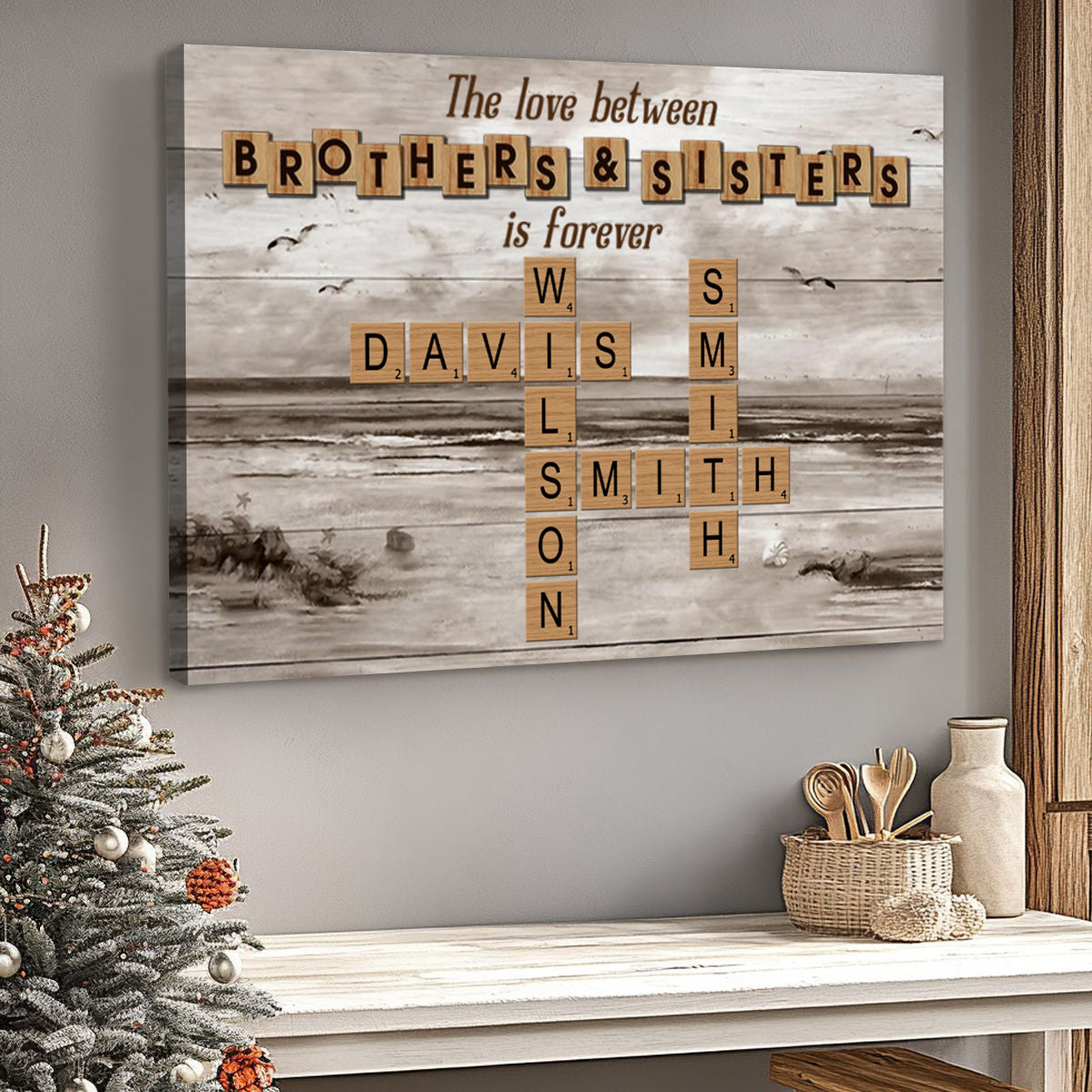 Heartfelt Personalized Family Canvas Gift - Custom Names Wall Art