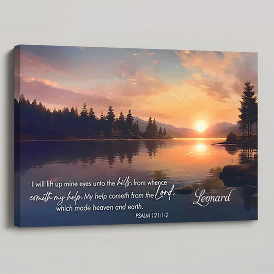 My Help Cometh From The Lord - Personalized Custom Faith Wall Art Canvas / Poster