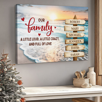 Personalized Family Street Sign Canvas / Poster - Custom Name Wall Art
