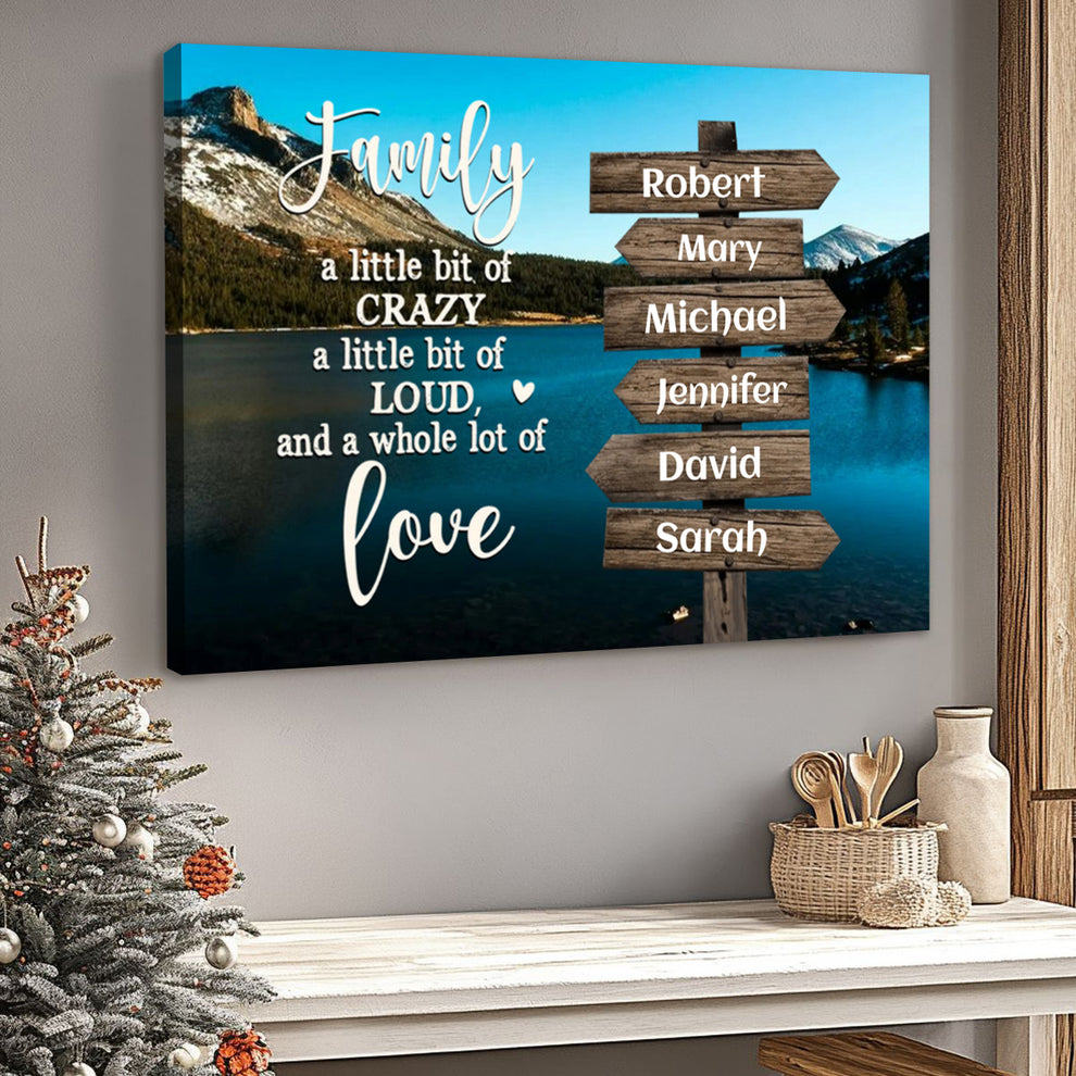 Custom Name Family Street Sign - Personalized Family Post...