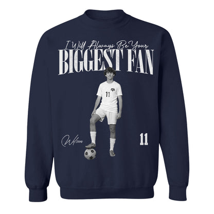 Custom soccer player shirt featuring retro bootleg design and photo for dedicated sports fans image 6
