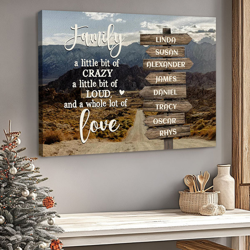 Custom Name Family Street Sign - Personalized Family Post...