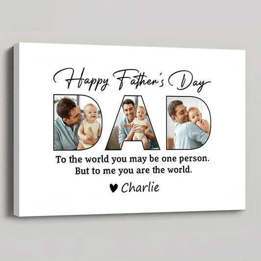 Happy Father's Day - Personalized Photo Poster / Canvas
