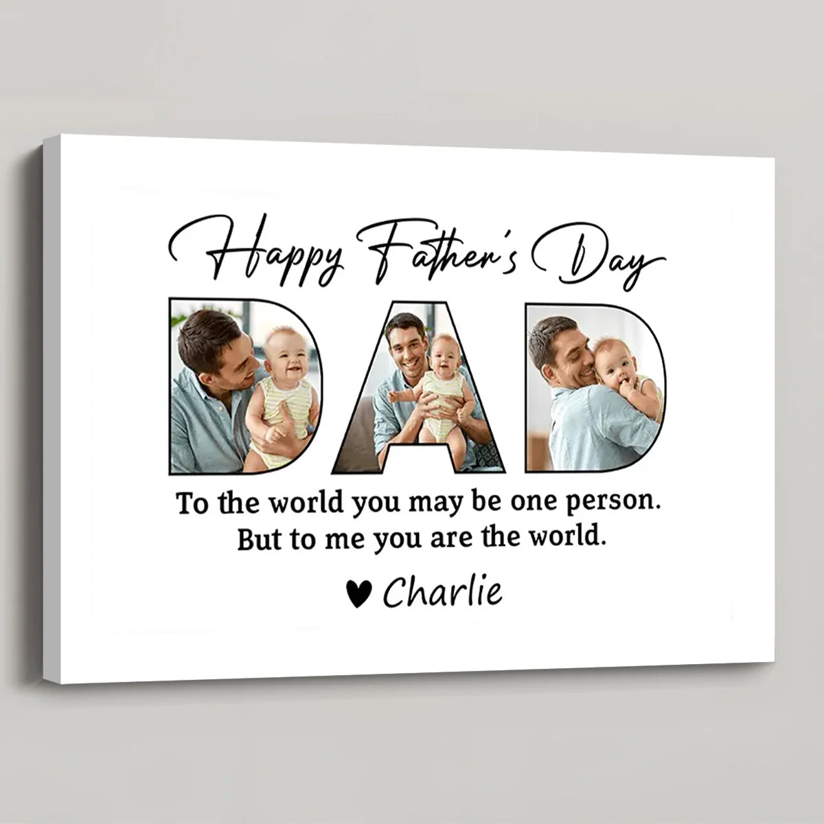 Happy Father's Day - Personalized Photo Poster / Canvas