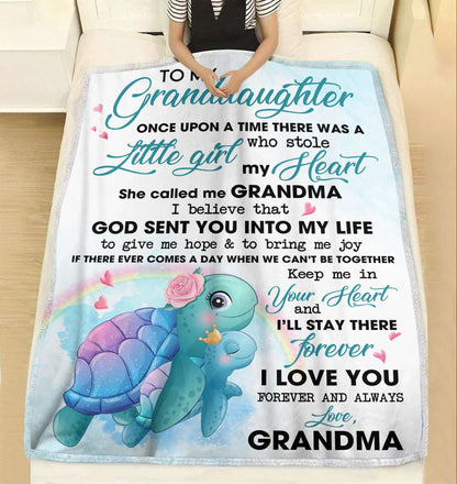 Once Upon a Time: The Grandma & Granddaughter Story  - Personalized with Love Blanket