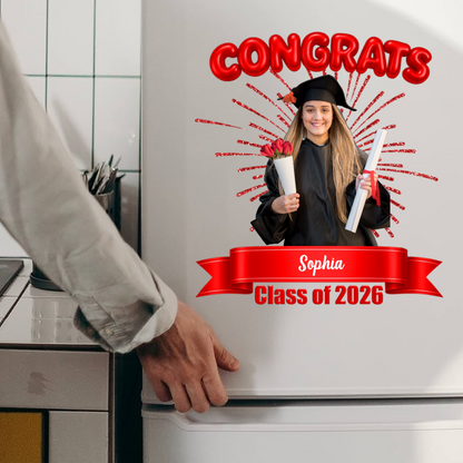 Class Of 2026 Graduation Gift - Personalized Custom Photo Decal Sticker