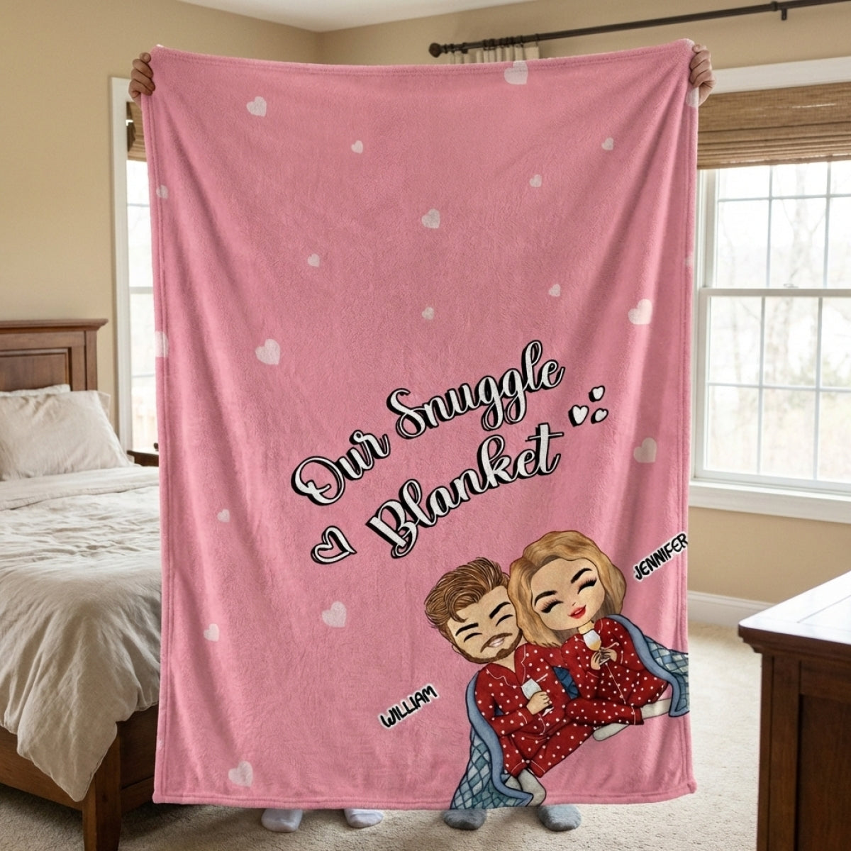Personalized 'Our Snuggle Blanket' for Couples - Custom Anniversary Gift