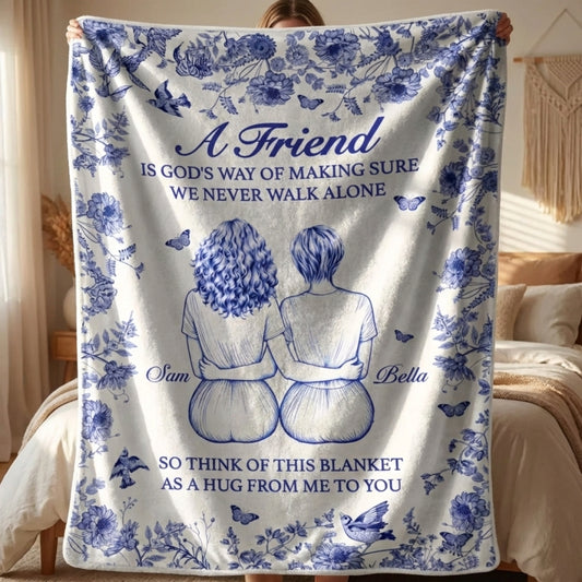 Personalized Blanket - Gift For Her, Besties, Best Friends, Sisters - Custom Fleece Gift