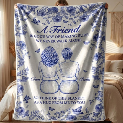 Personalized Blanket - Gift For Her, Besties, Best Friends, Sisters - Custom Fleece Gift