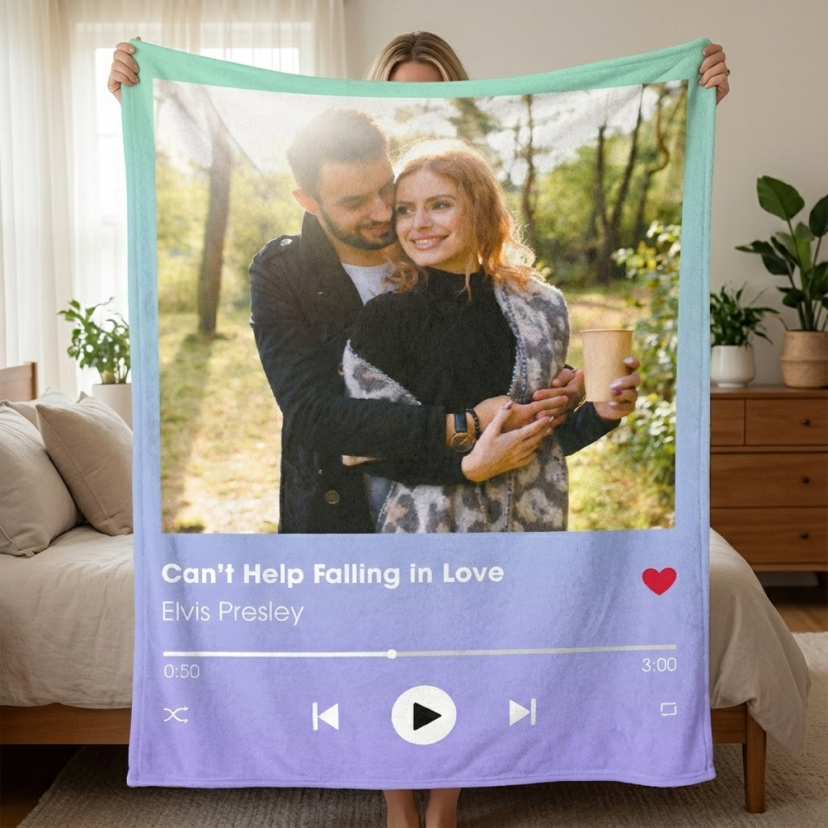 Customized Blanket With Your Favorite Song - Personalized Photo Blanket