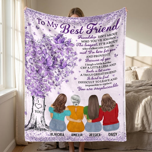 Personalized 'I'm Here For You' Best Friend Blanket - Custom Friendship Gift