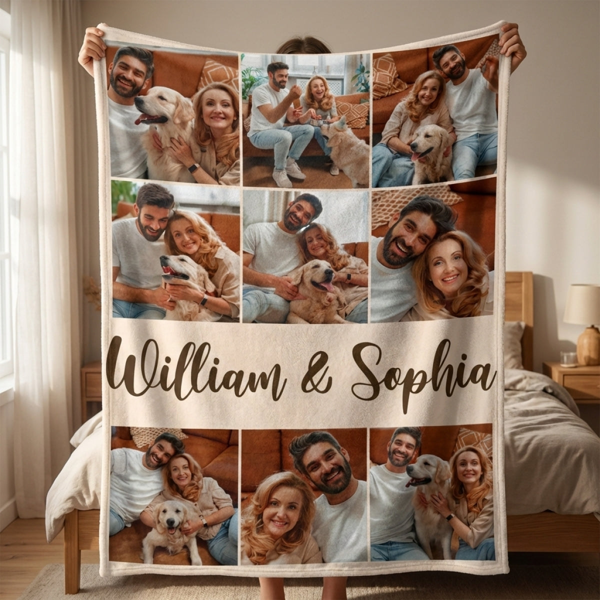 Personalized Custom Photo Blanket - Custom Gift For Couple Family Besties Memory