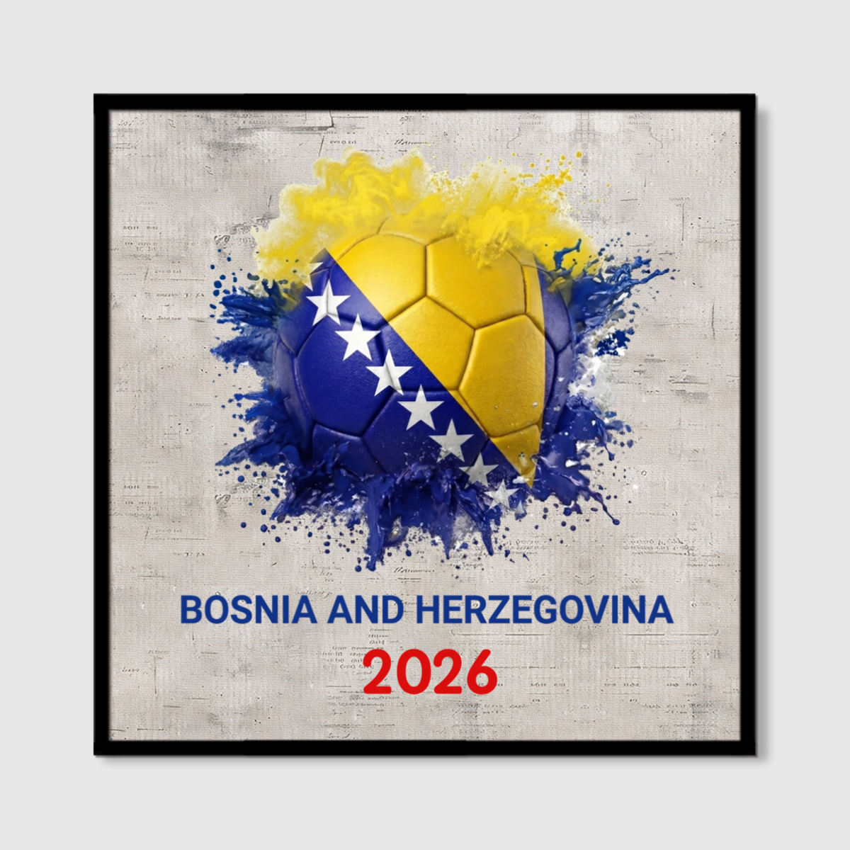 Custom Soccer Ball Country Flag Square Canvas - Personalized Soccer Square Canvas